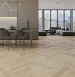 Parchet triplustratificat Barlinek Stejar Marzipan Muffin Herringbone 130 Pure Classico Line - imagine 3