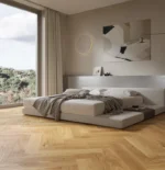 Parchet triplustratificat Barlinek Stejar Caramel Herringbone 130 Pure Classico Line - imagine 3