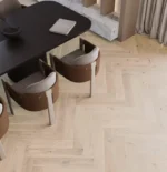 Parchet triplustratificat Barlinek Stejar Cappuccino Herringbone 130 Pure Classico Line - imagine 3