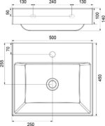 Set mobilier bază cu lavoar Ravak SD Natural 500, alb, 50x45x45 cm - imagine 3