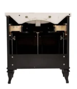 Mobilier de baie Beatrice de 80 cm negru+auriu - imagine 3