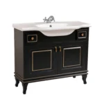 Mobilier de baie Beatrice de 80 cm negru+auriu