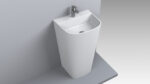Lavoar freestanding Miraggio Halifax, 52,5x88x12,5 cm, alb - imagine 4