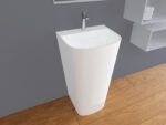 Lavoar freestanding Miraggio Halifax, 52,5x88x12,5 cm, alb - imagine 5