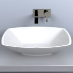 Lavoar pe blat Miraggio Chambery, 55,5x40x16,5 cm, alb