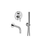 Set baterie monocomanda cadă-dus Giulini Futuro 6503D, crom