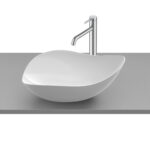 Lavoar pe blat Roca Ohtake, 54x37,5x18,5 cm, alb