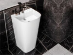 Lavoar freestanding Miraggio Halifax, 52,5x88x12,5 cm, alb - imagine 10