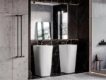 Lavoar freestanding Miraggio Halifax, 52,5x88x12,5 cm, alb - imagine 9