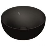 Lavoar pe blat din compozit Cast Marble, Kierros Round negru