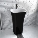 Lavoar freestanding Besco Assos Black&White, 40x50x85 cm