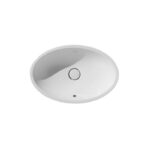 Lavoar pe blat Villeroy & Boch Loop & Friends, oval, 63 cm, cu preaplin, alb - imagine 5