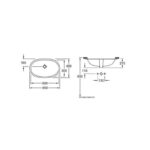 Lavoar sub blat Villeroy & Boch O.Novo, oval, 60 cm, alb alpin - imagine 5