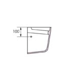 Lavoar suspendat Cersanit Carina, 60 cm, alb - imagine 5
