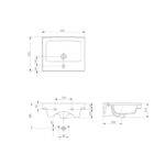 Lavoar pentru mobilier Cersanit Crea, 50 cm, alb - imagine 6