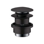 Ventil Hansgrohe cu sistem click-clack pentru lavoar si bideu, negru mat