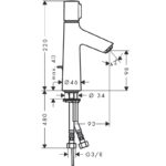 Baterie lavoar Hansgrohe Talis Select S 100, cu ventil, crom - imagine 3