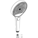 Para de dus Hansgrohe Rainfinity 130 cu 3 tipuri de jet, crom - imagine 2
