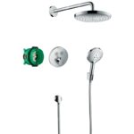 Set de dus Hansgrohe Croma Select S, cu baterie termostatata Ecostat S, crom