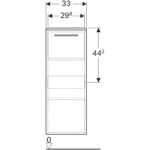 Dulap suspendat Geberit Selnova Square, alb lucios - imagine 5