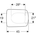 Capac WC Geberit Selnova Square, soft close si quick release, alb - imagine 2