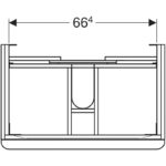 Mobilier suspendat Geberit Smyle Square, pentru lavoar de 75 cm, nuc american închis - imagine 2
