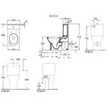 Set vas WC stativ Villeroy & Boch O.Novo, back-to-wall, alb - imagine 2