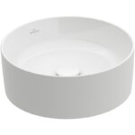 Lavoar rotund pe blat Villeroy & Boch Collaro, diametrul de 40 cm, alb