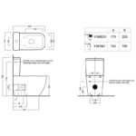 Vas WC stativ Hatria Bianca, back-to-wall, alb - imagine 3