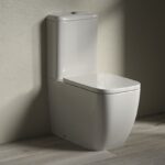 Vas WC stativ Hatria Bianca, back-to-wall, alb - imagine 2