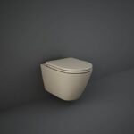 Set vas WC suspendat+capac soft close RAK Feeling, rimless, 36x52, cappuccino mat