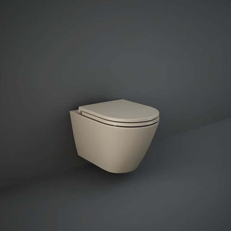 111759_vas_wc_suspendat_rak_feeling_rimless_cappuccino_mat Set vas WC suspendat+capac soft close RAK Feeling, rimless, 36x52, cappuccino mat - imagine 1