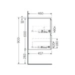Set mobilier bază și lavoar cu montaj suspendat Rak Joy, 60 cm, alb - imagine 3
