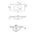Set mobilier bază și lavoar cu montaj suspendat Rak Joy, 100 cm, alb - imagine 3