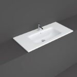 Set mobilier bază și lavoar cu montaj suspendat Rak Joy, 100 cm, alb - imagine 4