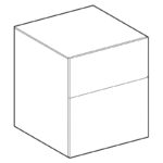 Mobilier suspendat cu doua sertare Geberit Xeno2, gri-bej - imagine 5