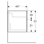 Mobilier suspendat cu doua sertare Geberit Xeno2, gri-bej - imagine 3
