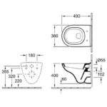 Set vas WC suspendat Villeroy & Boch O.Novo COMPACT, direct flush, cu capac soft close, alb - imagine 6