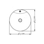 Lavoar pe blat Fluminia Ibiza Grande New, alb, 46.5 x 46.5 cm - imagine 4