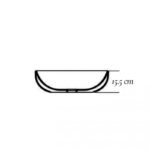 Lavoar pe blat Fluminia Ibiza Grande New, alb, 46.5 x 46.5 cm - imagine 3