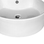 Lavoar pe blat Fluminia Ibiza Grande New, alb, 46.5 x 46.5 cm - imagine 2