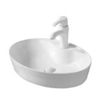 Lavoar pe blat Fluminia Tamisa, alb, 57 x 41 cm