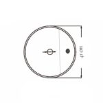 Lavoar pe blat Fluminia Cassandra 41, alb, 41 x 41 cm - imagine 4