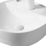 Lavoar pe blat Fluminia Cassandra 41, alb, 41 x 41 cm - imagine 2