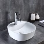 Lavoar pe blat Fluminia Cassandra 41, alb, 41 x 41 cm - imagine 5