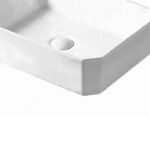 Lavoar pe blat Fluminia Corner, alb, 50 x 37 cm - imagine 3