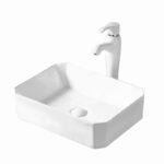 Lavoar pe blat Fluminia Corner, alb, 50 x 37 cm