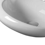Lavoar pe blat Fluminia Egg, alb, 49 x 31 cm - imagine 2
