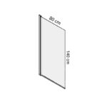 Paravan de cada Mediterraneo Standard, pivotant dintr-o bucata, 80x140 cm, crom - imagine 3
