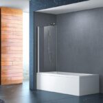 Paravan de cada Mediterraneo Standard, pivotant dintr-o bucata, 80x140 cm, crom